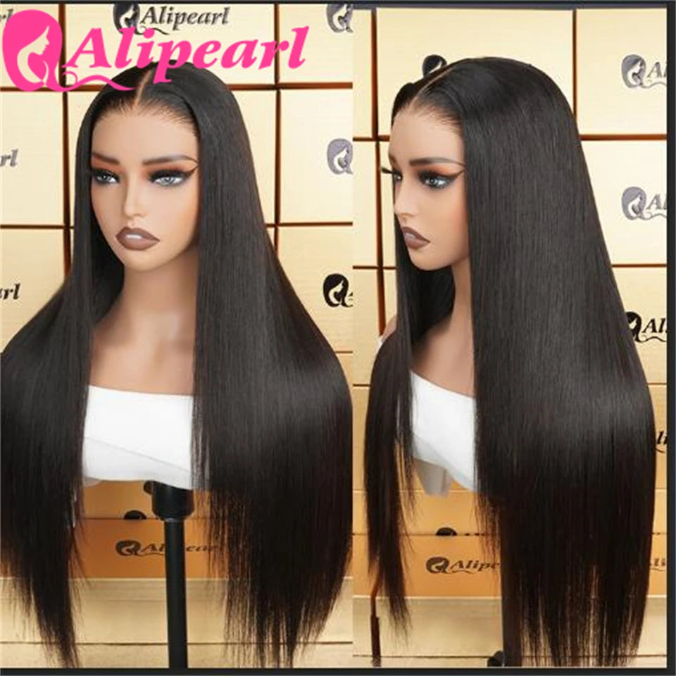 Ali Pearl Ready And Go Glueless Human Hair Wigs Straight 5x5 Lace Closure Wig Pre-Cut Pre Plucked Ready to Go Wigs For Women