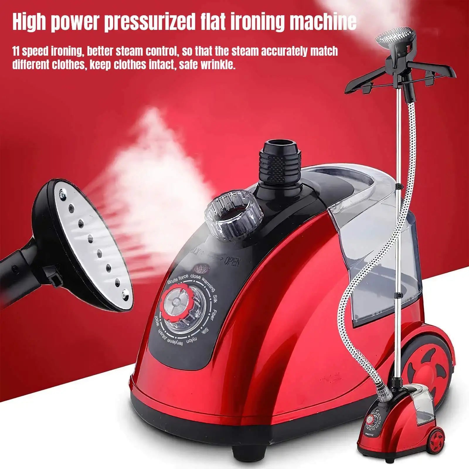 11 Gear Adjustable Garment Steamer 1.8L Hanging Vertical Steam Iron 1800W Home Handheld Garment Steamer Machine for clothes