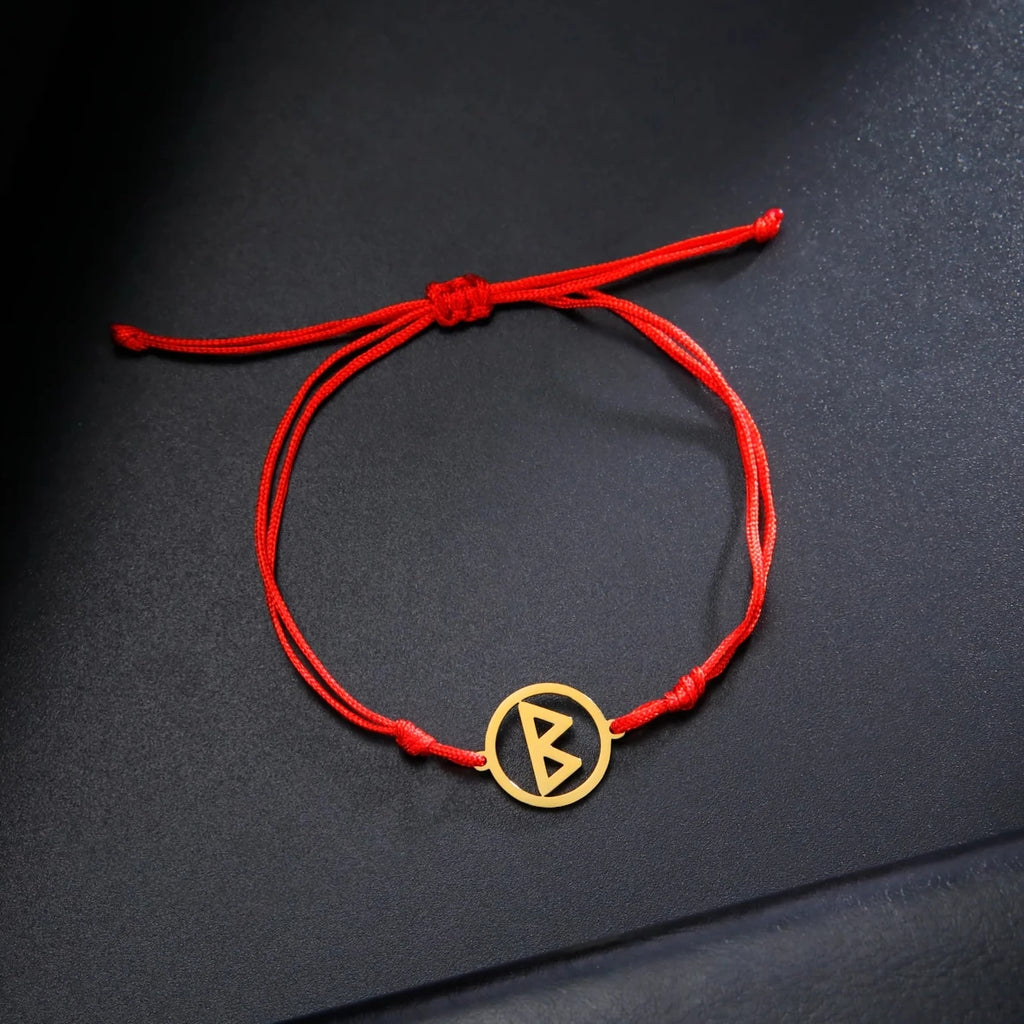 LIKGREAT Vintage Norse Runes Bracelet for Women Men Stainless Steel Viking Jewelry Ancient Patron Saint Amulet Valentine's Day