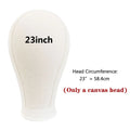Canvas Wig Head Wig Stand 21-24inch Mannequin Head for Hairstyling Displaying Making Wig Stand With Head Wig Supports Holder