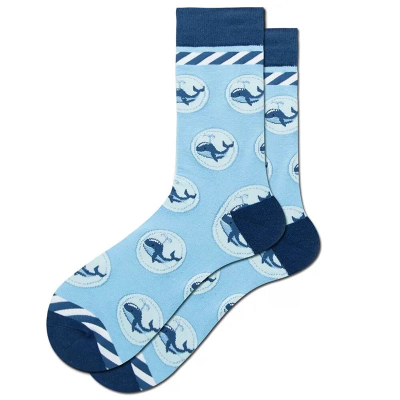 1 Pair of New Autumn Winter Christmas woman Socks Funny New Year Santa Claus Christmas Tree Snow Elk Gift Cotton Happy Men Socks