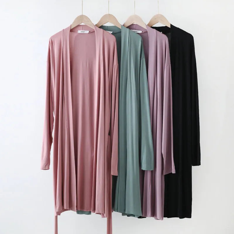 Ropa Mujer New Long Sleeve Modal Sleepwear Women Autumn Winter Bathrobe Loose Large Size Home Wear Clothes Ladie's Robe XXL