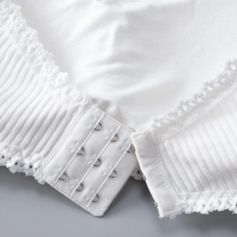 SP&CITY Vertical Striped Strapless Bra Cotton Women Invisible Chest Fashion Sexy Tube Top Inside Dress Lace Side Female Lingerie