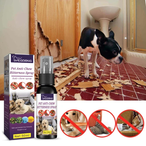 Yegbong Anti-Chewing Bitter Spray For Pets  Prevent Dogs Tearing Apart Homes Scratching And Biting Long-Lasting Indoor