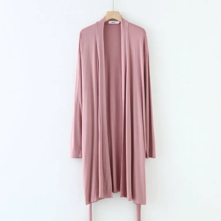 Ropa Mujer New Long Sleeve Modal Sleepwear Women Autumn Winter Bathrobe Loose Large Size Home Wear Clothes Ladie's Robe XXL
