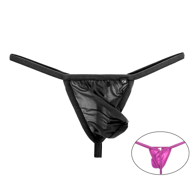 sissy Bikini men Thong Underwear Ultra Thin Bulge Exotic Thongs Male Hipster Bikini  jockstrap 2019 Novelty Sexy Mens G String
