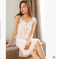 2026 New Sleeveless Women's Nightgown Sexy Sleepwear Cotton Night Dress White Princess Nightgown Sleepwear Plus Size Summer S-XL