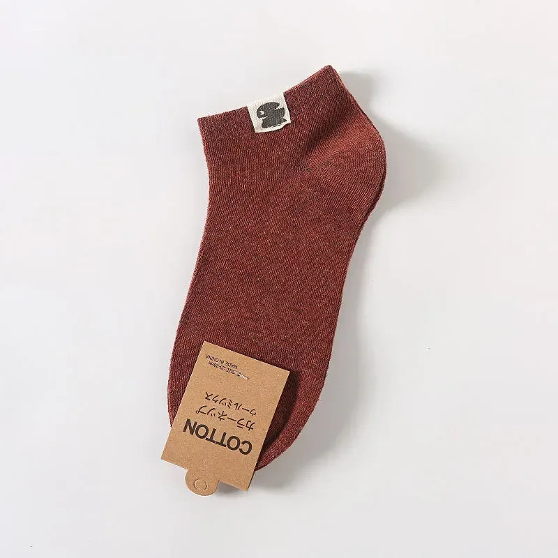 1 Pair Mens Socks Breathable Short Boat Socks Lot Low Cut Short Socks Solid Color Black White Grey Casual Ankle Soft Women Sock