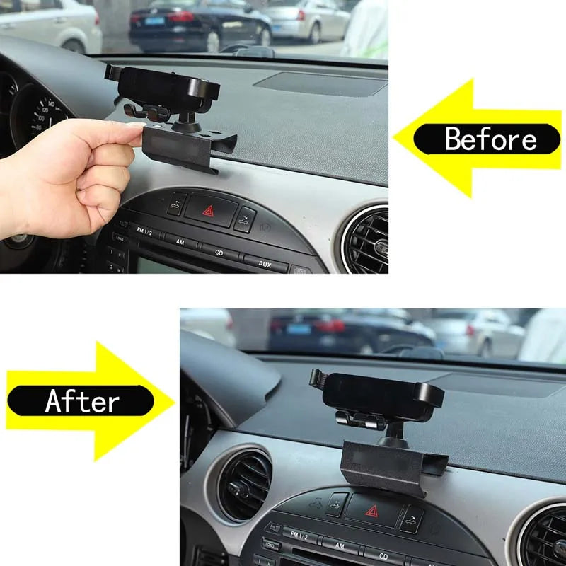 For Mazda MX-5 NC 2009-2015 Carbon Steel Black Car Central Control Mobile Phone Bracket GPS Navigation Bracket Car Accessories