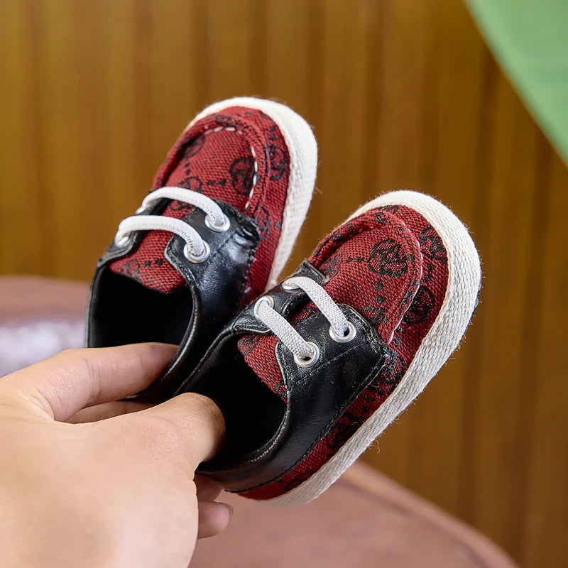 Spring and Autumn Soft-Soled Baby Shoes for 0-1 Year Old Boys and Girls, Toddler Shoes, Spring and Autumn Retro Cloth Shoes
