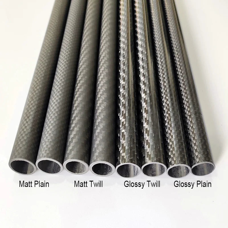 1 pc Lengh 500mm Twill Glossy 3K Carbon Fiber Tube OD12~48mm Roll Wrapped Pipe /Pole