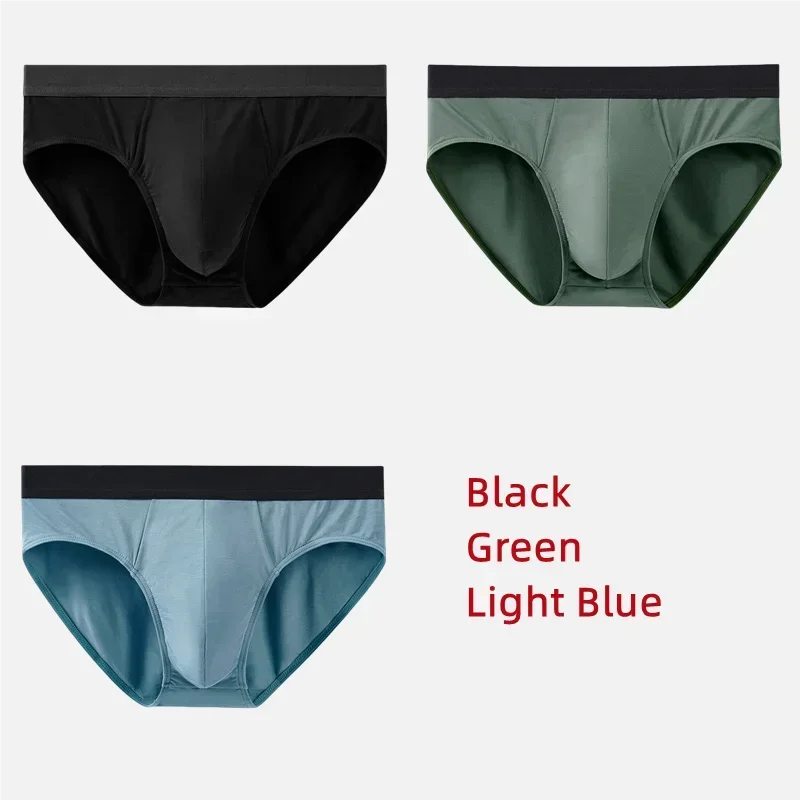 3Pcs Men Underwear 60S Modal Briefs High Elastic Panties Underpants L-XXXL 7A Level Antibacterial Sexy Soft Breathable Shorts