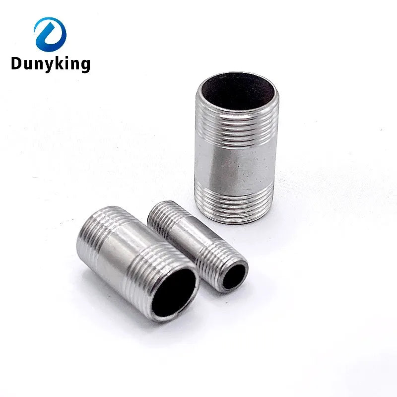 Water connection 1/4" 3/8" 1/2" 3/4" 1" 1-1/4" 1-1/2" Male X Male Threaded Pipe Fittings Stainless Steel SS304 Connector Adapter