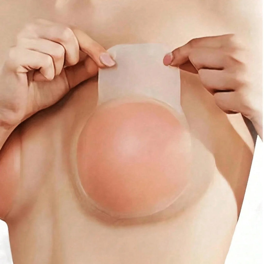 2 pieces/set of round women's silicone breast patches, ultra-thin anti protrusion solid adhesive breast patches