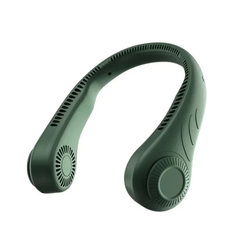 2023 Portable Neck Fan 4000mah Rechargeable USB Leafless Air Conditioner Bladeless Fans Hanging Neck Cooler For Summer