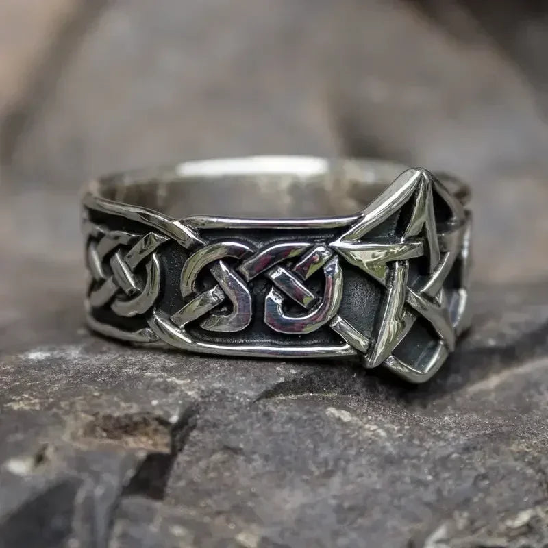 New European and American Style Men's Ring Retro Party Accessories  Star Design Hip-hop High-end Fashion Daily Jewelry
