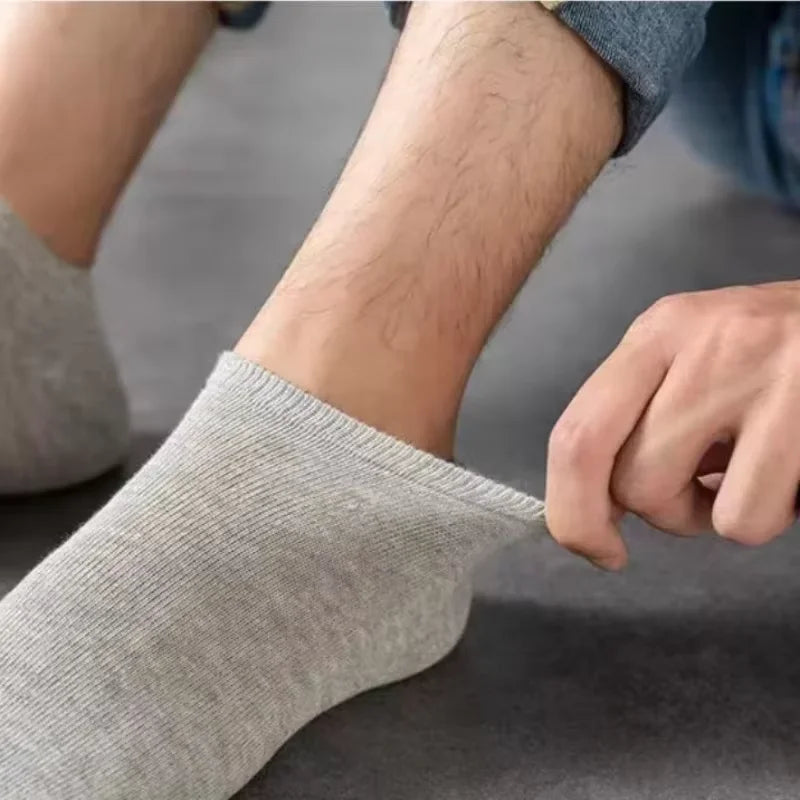 10 pairs of antibacterial, odor proof, breathable, and comfortable boat socks, suitable for spring, autumn, winter, and summer,
