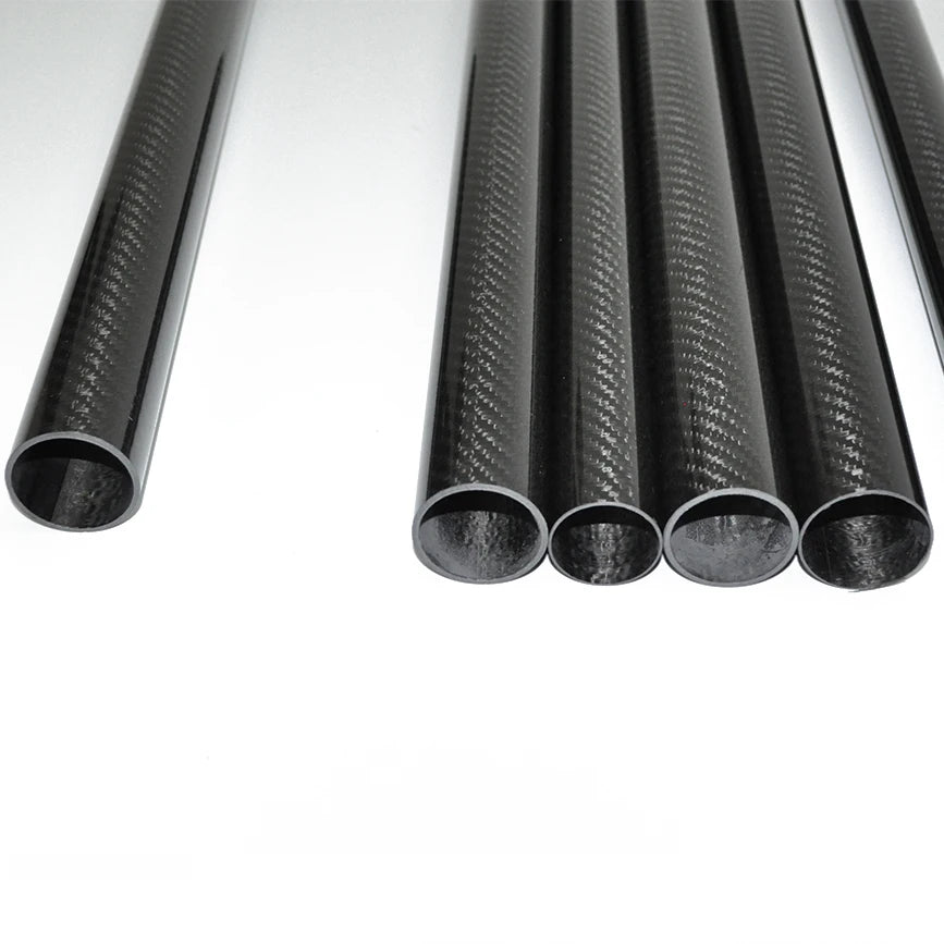 1 pc Lengh 500mm Twill Glossy 3K Carbon Fiber Tube OD12~48mm Roll Wrapped Pipe /Pole