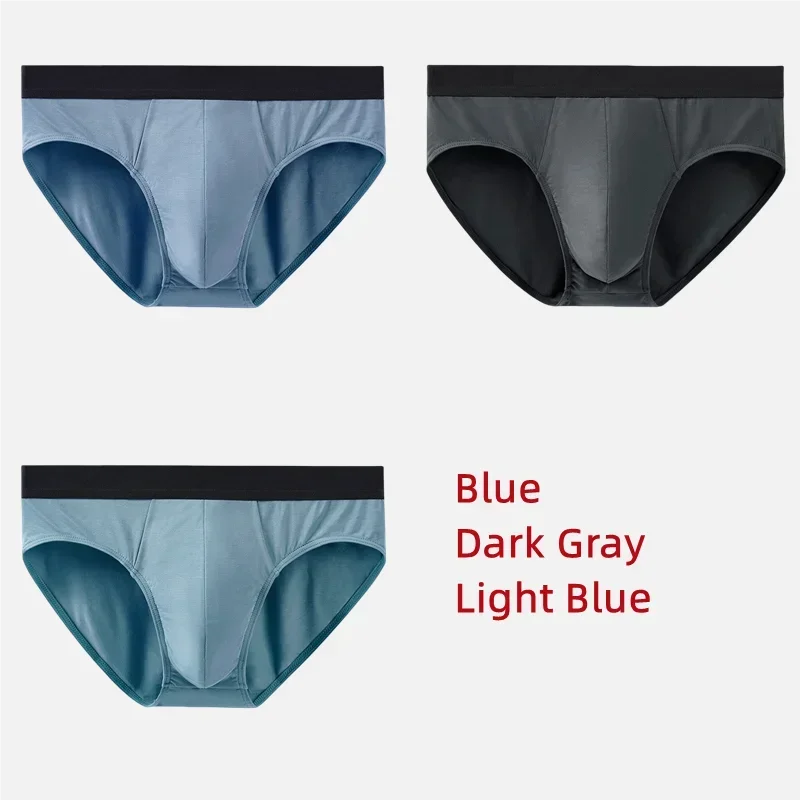 3Pcs Men Underwear 60S Modal Briefs High Elastic Panties Underpants L-XXXL 7A Level Antibacterial Sexy Soft Breathable Shorts