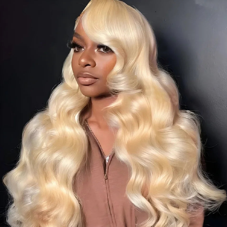 613 Hd Lace Frontal Wig 13X6 Blonde Human Lace Front Wigs Body Wave Human Hair Wigs Brazilian Hair For Women 30 Inch 220 Density