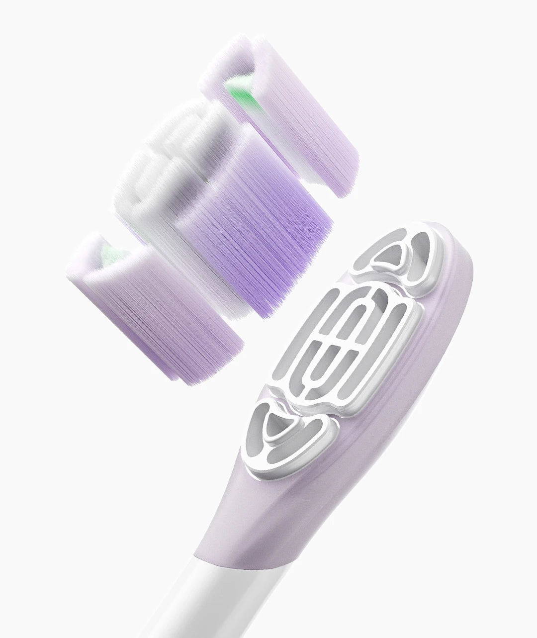MIJIA Sonic-Sweep Toothbrush Pro Replacement Heads (3 Pack) - Shock-Absorbing,Food-Grade Fade Reminder,Copper-Free Design