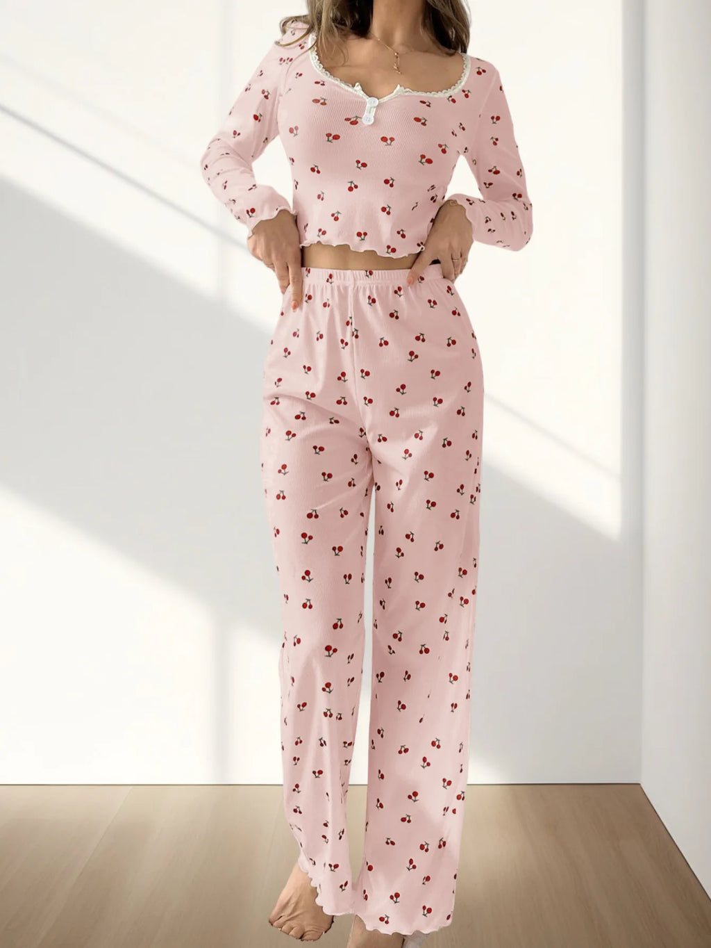 Sleepwear Women's Pajama Set for Women Long Sleeve Pajamas Ladies Home Set Female Pj Sets for Woman Homewear Nightwear Nightgown