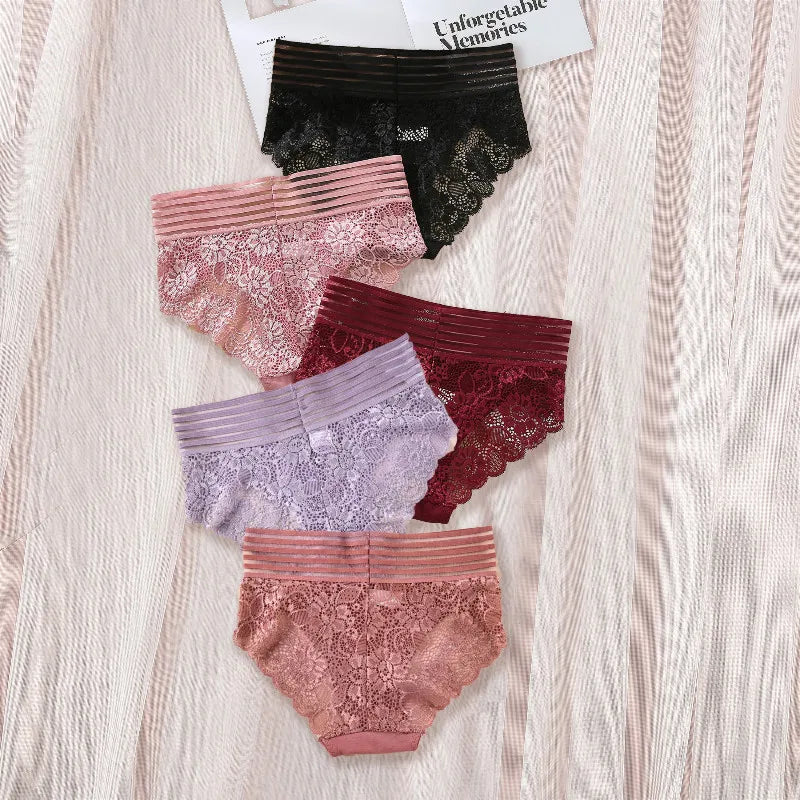 Sexy Lace Women's Underpants Solid Breathable Color Briefs Intimates Lingerie Panties Seamless Lingeries Woman Briefs Intimates