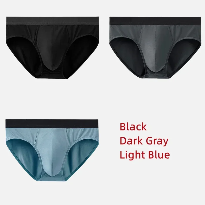 3Pcs Men Underwear 60S Modal Briefs High Elastic Panties Underpants L-XXXL 7A Level Antibacterial Sexy Soft Breathable Shorts