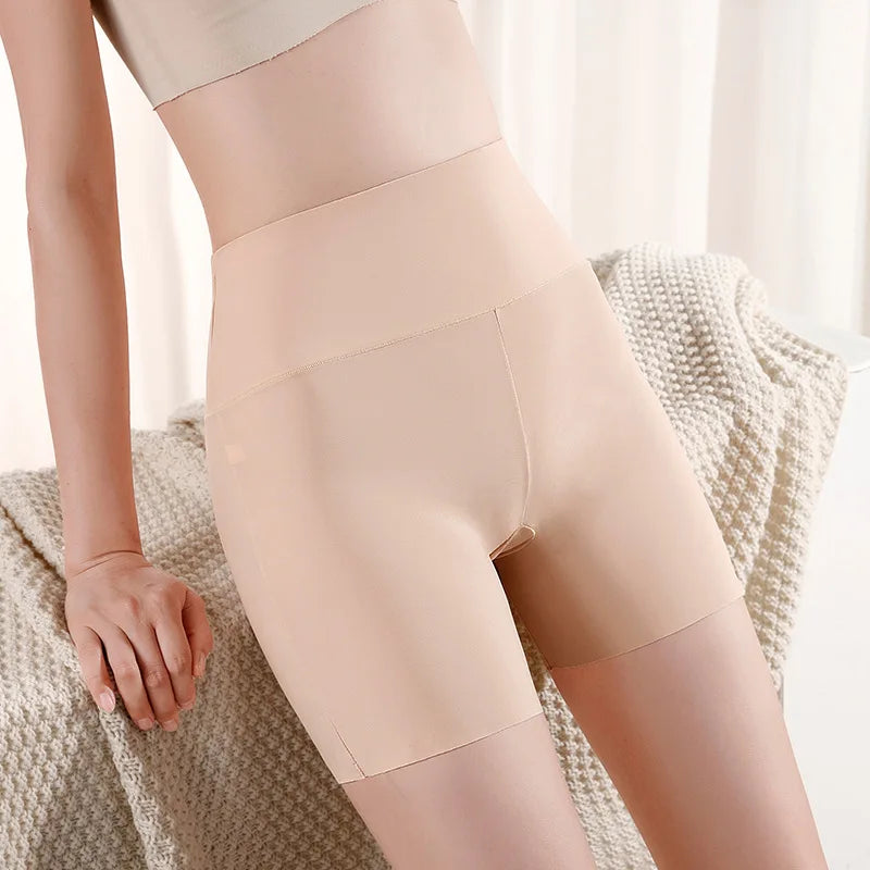 1pcs Summer Women Thin Ice Silk Safety Short Pants Female Large Size Anti Rub Safety Shorts Panties Lady No Trace Underwear