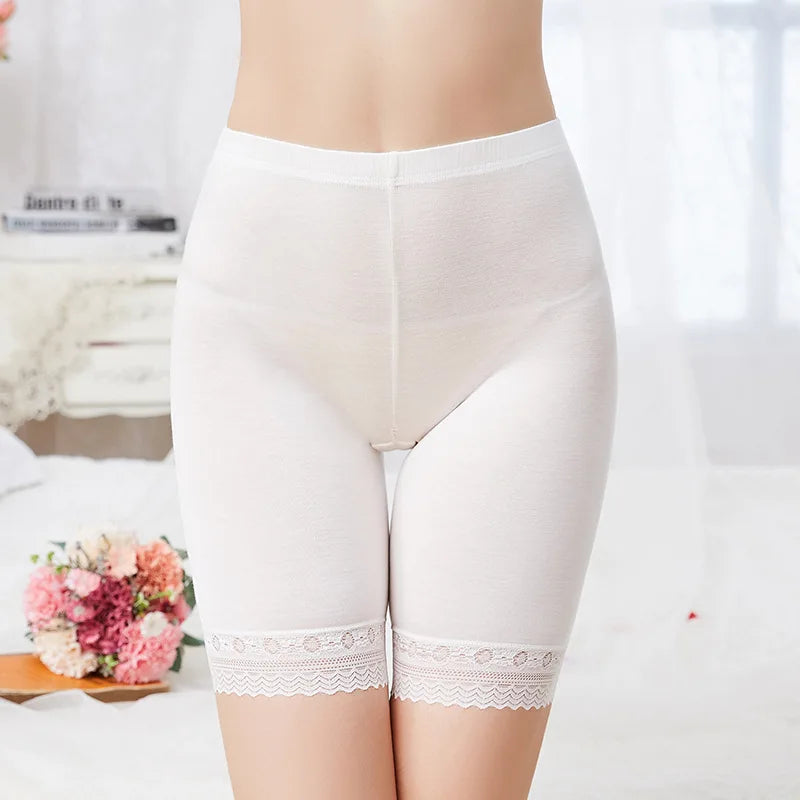 Safety Pants Women Sexy Lace Edge Leggings Large Size Underwear High Waisted Seamless Summer Slimming Panties Breathable Boxers
