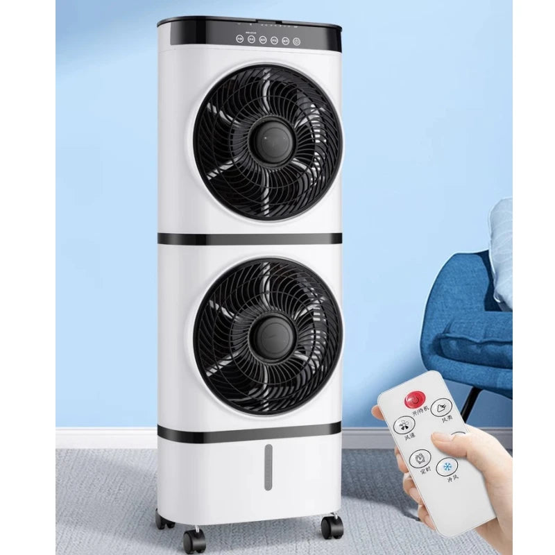 Air-conditioning Fan Household Refrigerator Small Double-layer Electric Fan Cold Fan Horizontal Dormitory