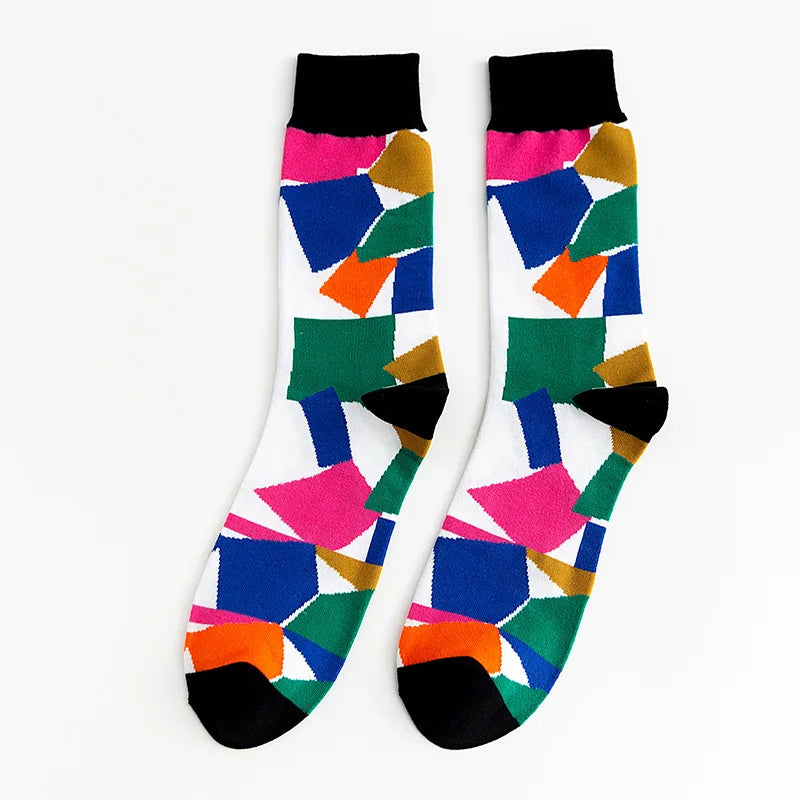 New Men's Socks European and American Fashion Street Socks Large Size Medium Tall Men's Socks