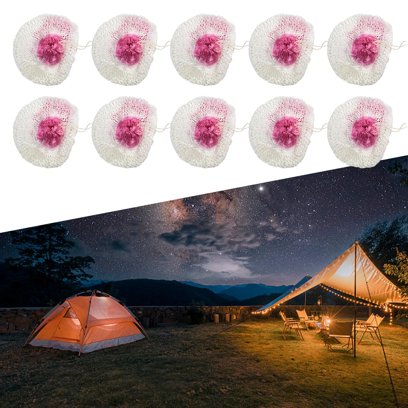 10Pc Camping Kerosene Lantern Light Mantles 6.5CM/8.5CM Gas Lamp Mesh Gauze Cover Hiking Lanterns Oil Gas Lights Cover Accessori