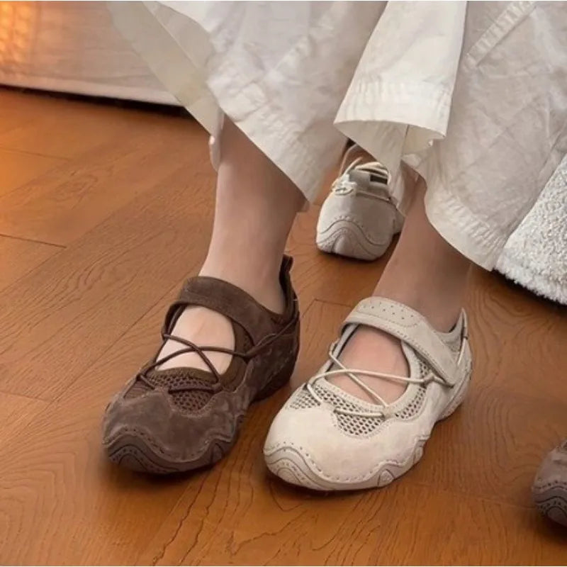 Women's Flat Shoes 2025 New  Non-slip Shallow Mary Jane Shoes Female Large Size Comfortable Ballet Shoes For Women