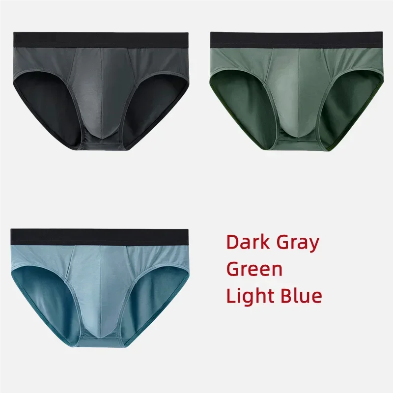 3Pcs Men Underwear 60S Modal Briefs High Elastic Panties Underpants L-XXXL 7A Level Antibacterial Sexy Soft Breathable Shorts