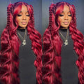 99j Burgundy Lace Front Human Hair Wig 13x4 Pre Plucked Transparent Lace Colored Body Wave 13x6 Hd Lace Frontal Wigs For Women