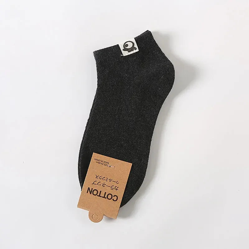 1 Pair Mens Socks Breathable Short Boat Socks Lot Low Cut Short Socks Solid Color Black White Grey Casual Ankle Soft Women Sock