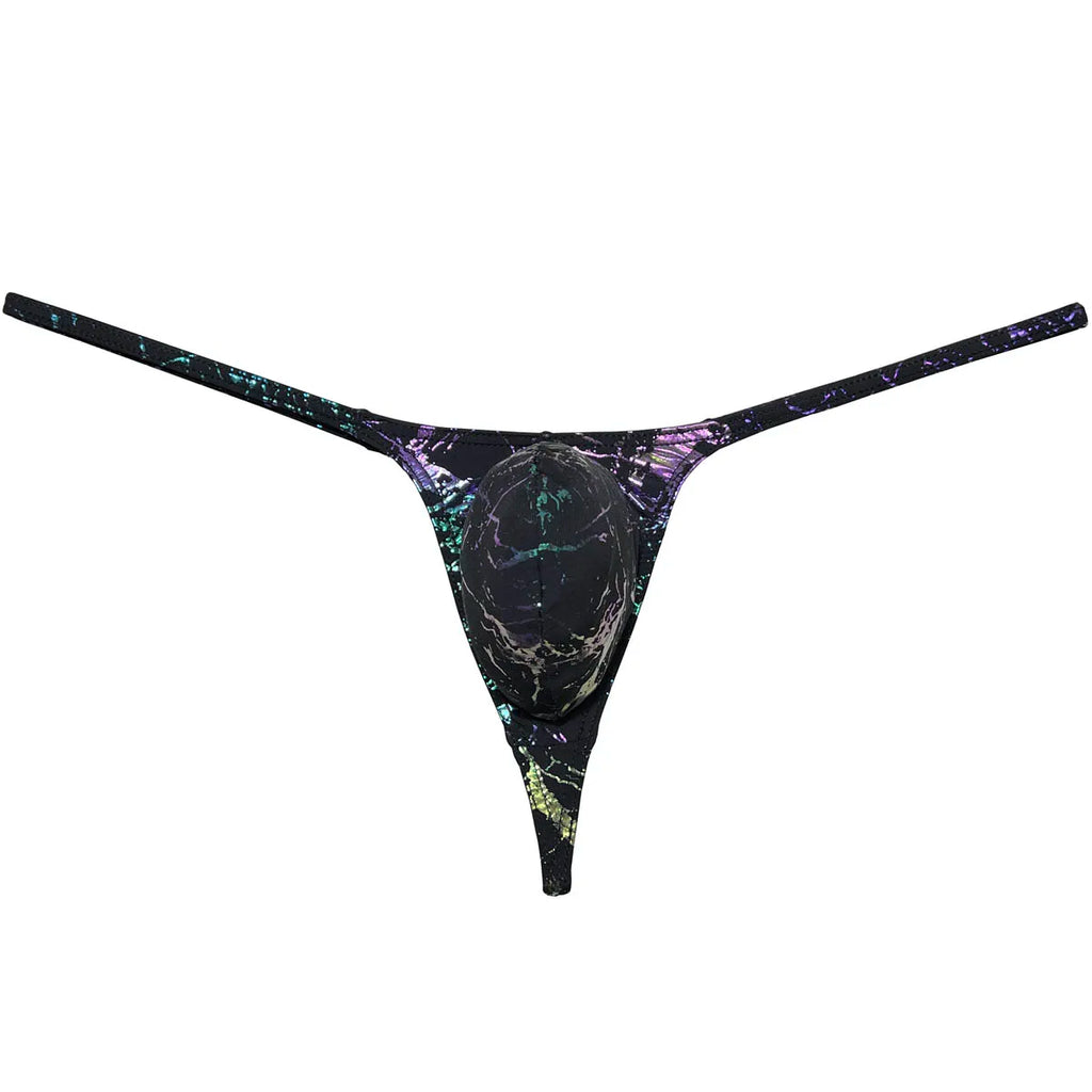 Cheeky Swim Thong Pouch Tangas Men's Swimwear Quick-dry Low Rise Swimming Briefs Wet Look String Bikini Man Underwear Beachclub