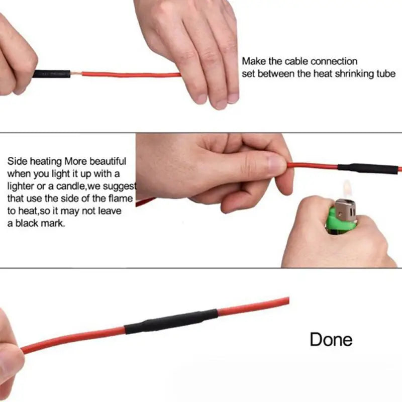 1Meter 4:1 Heat Shrink Tube With Glue Thermoretractile Heat Shrinkable Tubing Dual Wall Heat Shrink Tubing 6 8 12 16 24 40 52 72
