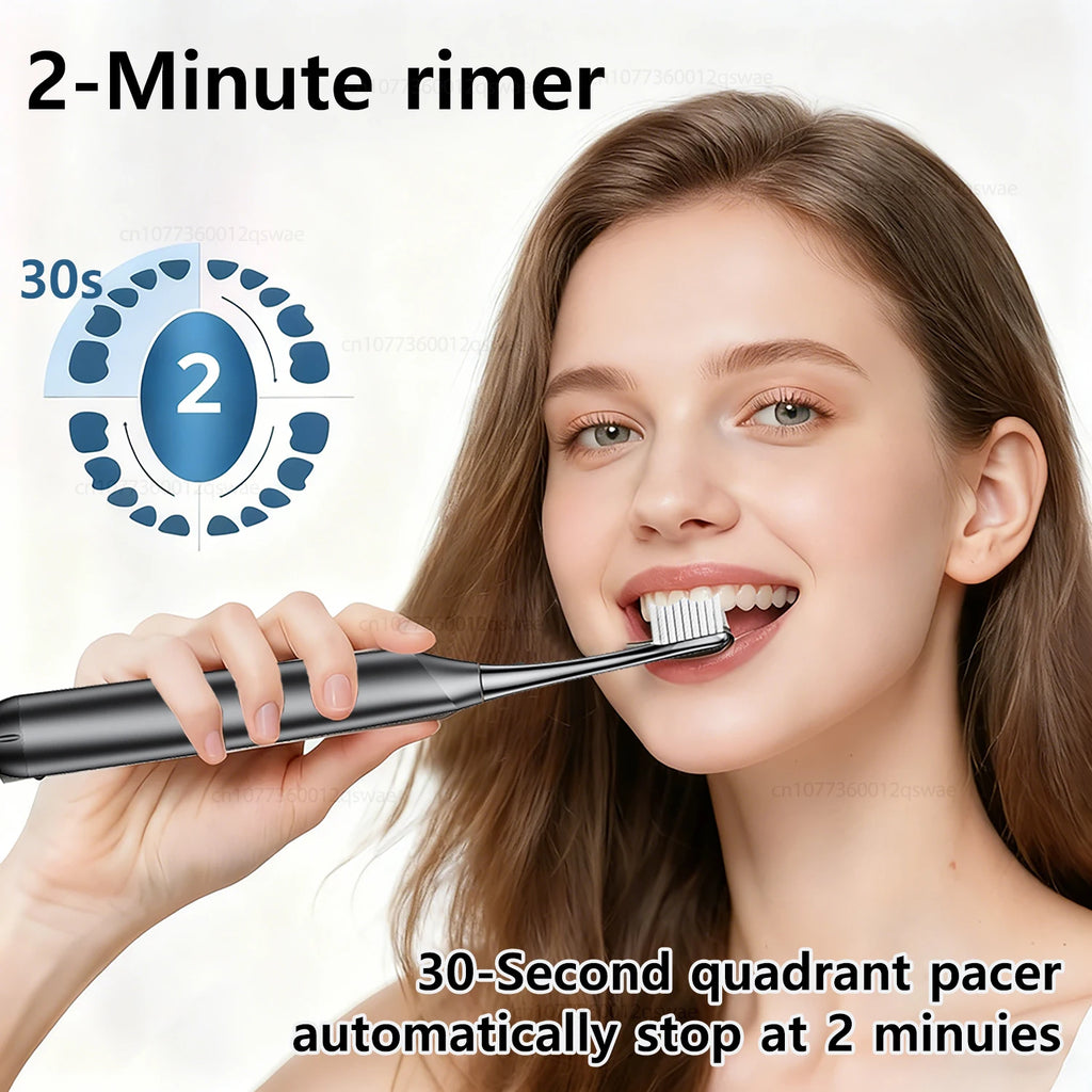 Electric Toothbrush for Adults Rechargeable with 6 Modes Smart Timer Sonic Toothbrush with 8 Brush Heads Travel Case