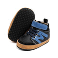Autumn Winter Baby Boys Shoes High Tops Striped Casual Sneakers Fashion Versatile First Walkers Toddler Cotton Anti-slip Sole