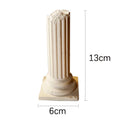 Roman Column Ring Display Stand - Vintage European Plaster Jewelry Holder, Weathered Broken Finish for Rings Window Showcase Dec