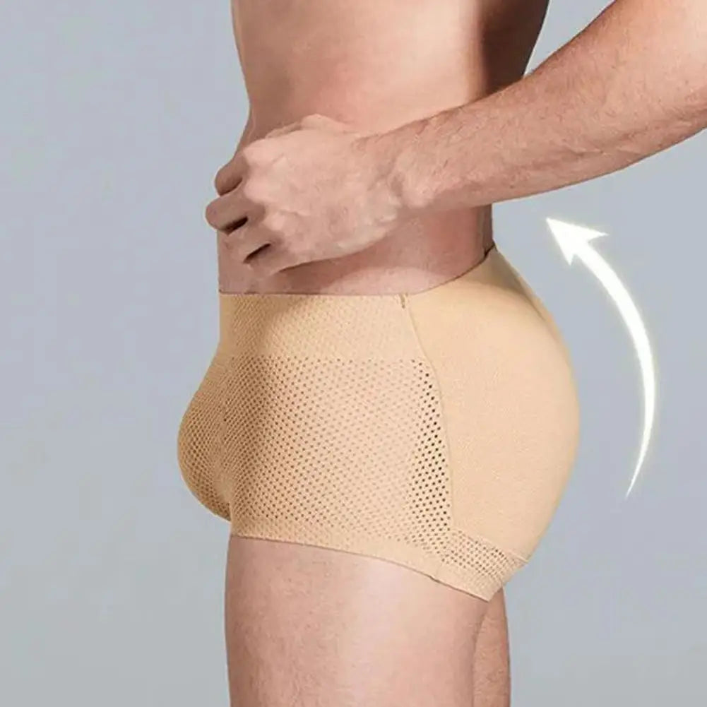 Fake Buttock Body Shaper Men Seamless Hip Lift Underwear Padded Butt Enhancer Men Hip Pad Shorts Panties Fake Butt Men Shorts