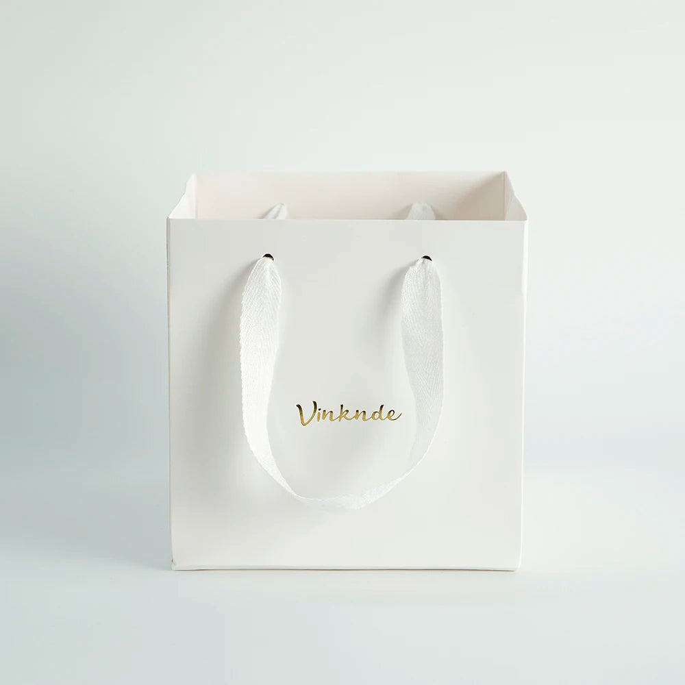 24pcs Custom Logo Print Wholesale Grocery White Brown Black Kraft Paper Gift Bag with Handle Wedding Party Xmas Packaging Bag