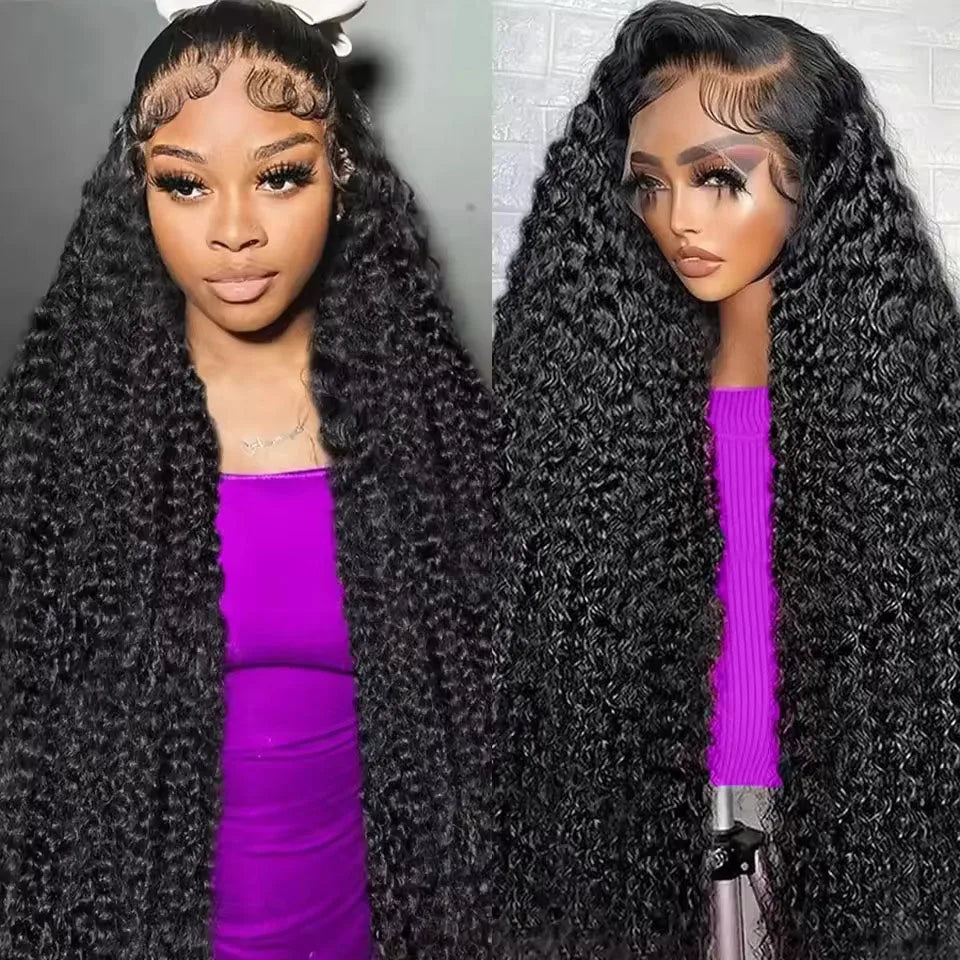 40 Inch Water Deep Wave 13x4 13x6 Hd Lace Frontal Wigs Human Hair 360 Transparent Lace Front Wig Curly Human Hair Wigs For Women