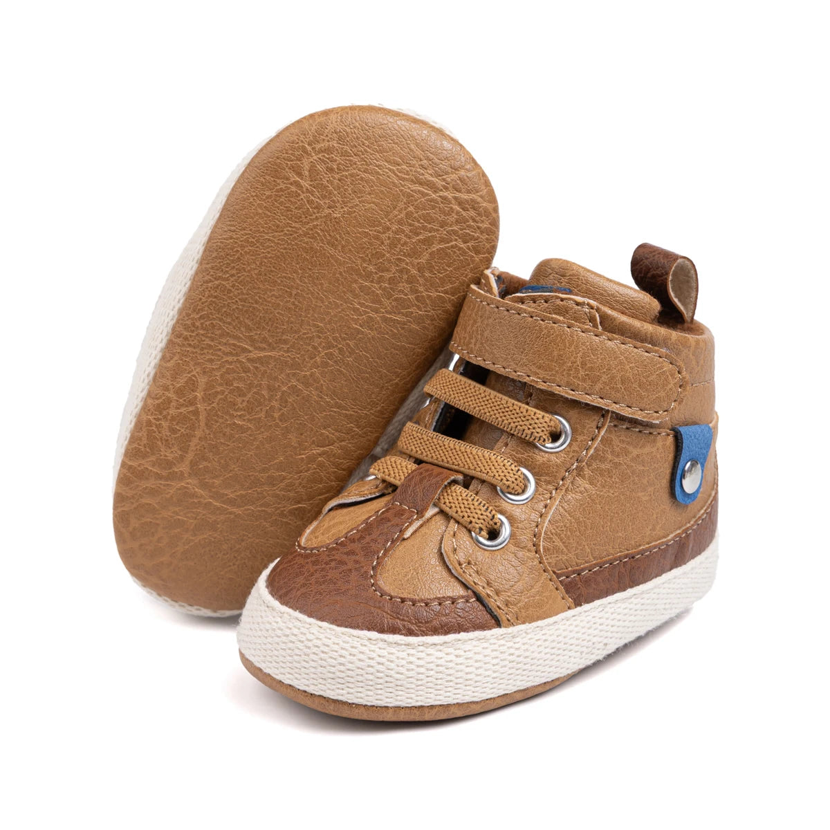 Autumn Winter Baby Boys Shoes High Tops Striped Casual Sneakers Fashion Versatile First Walkers Toddler Cotton Anti-slip Sole