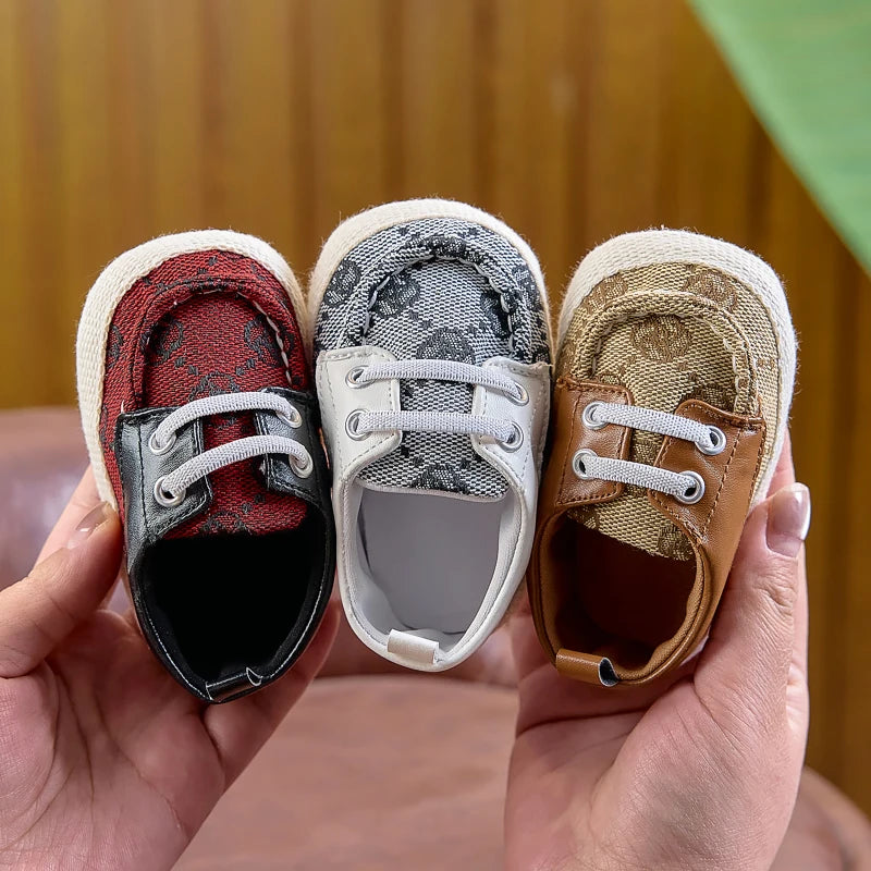 Spring and Autumn Soft-Soled Baby Shoes for 0-1 Year Old Boys and Girls, Toddler Shoes, Spring and Autumn Retro Cloth Shoes