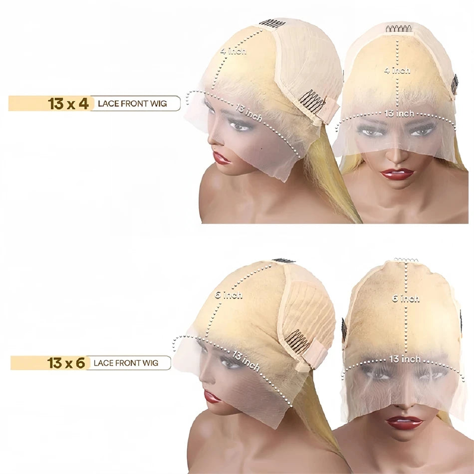 613 Hd Lace Frontal Wig 13X6 Blonde Human Lace Front Wigs Body Wave Human Hair Wigs Brazilian Hair For Women 30 Inch 220 Density