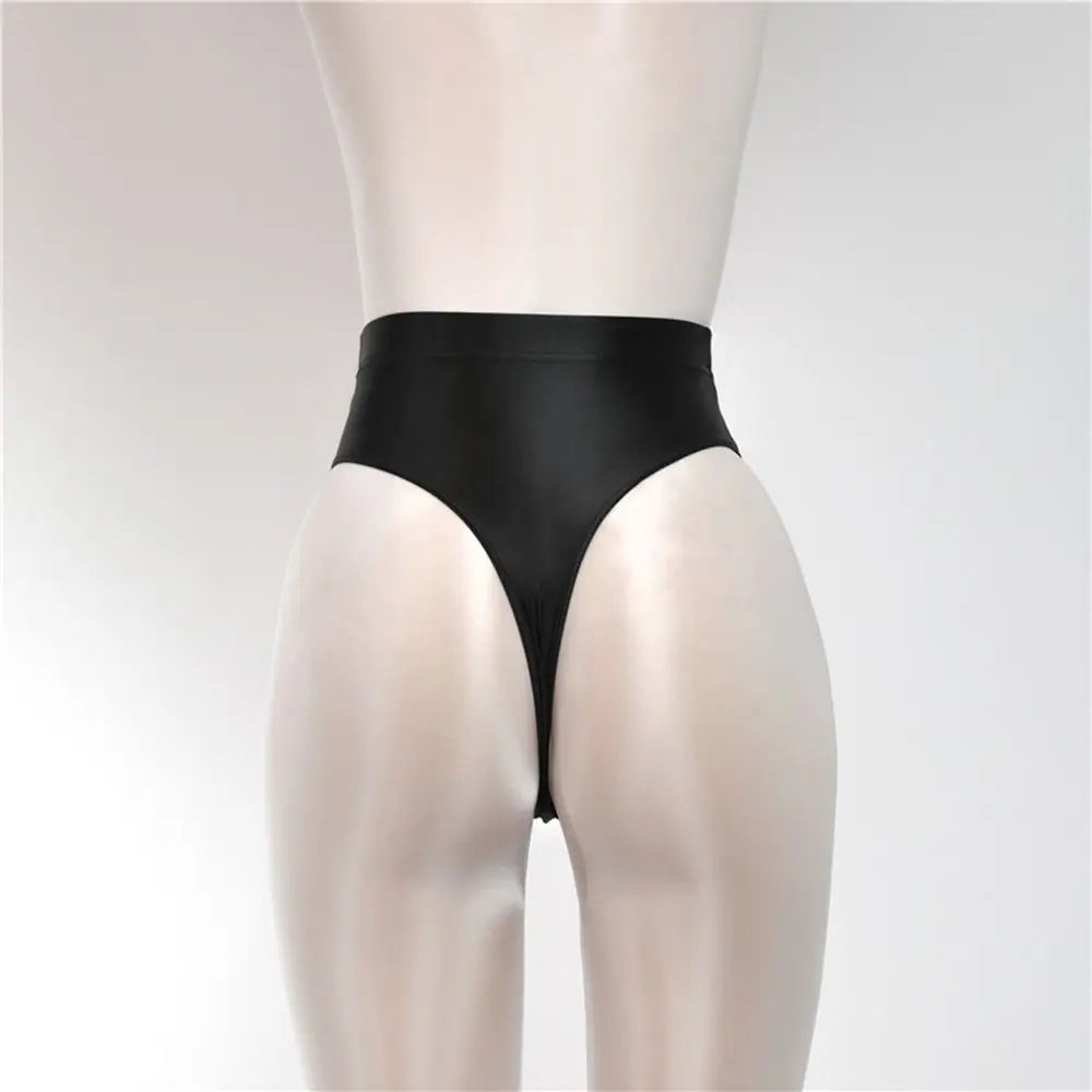 1PC M-XXL Design Women's Silky Shiny Sexy G-string High Waist Ultra-thin Satin Luster Sheer See Through Panties