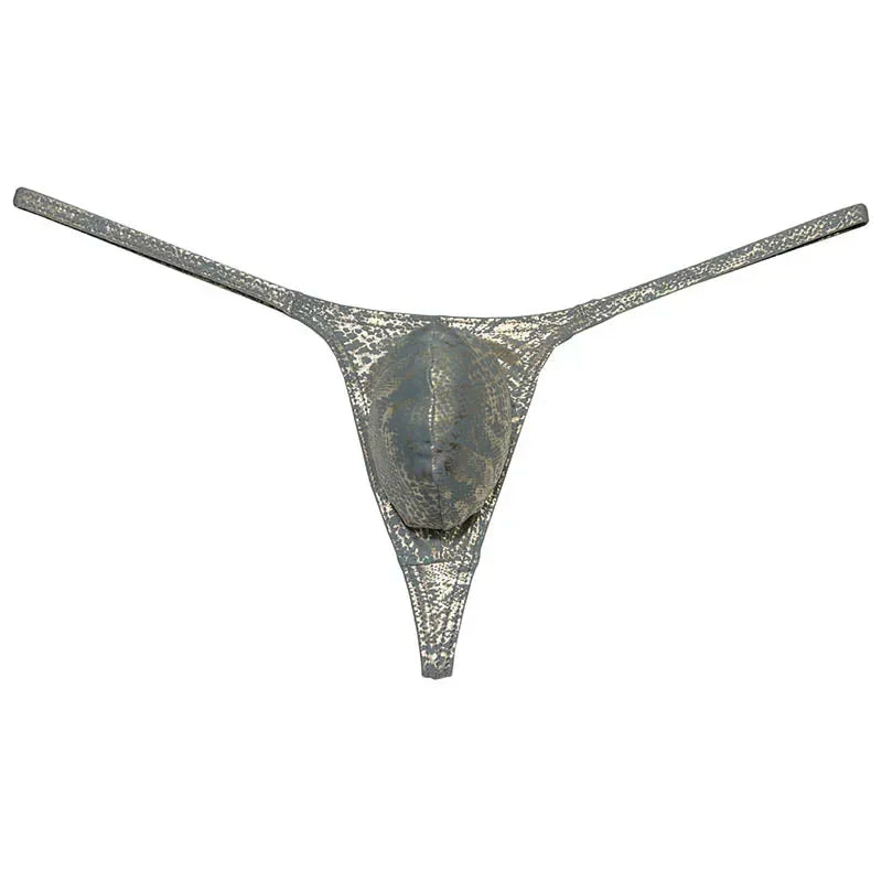 Cheeky Swim Thong Pouch Tangas Men's Swimwear Quick-dry Low Rise Swimming Briefs Wet Look String Bikini Man Underwear Beachclub